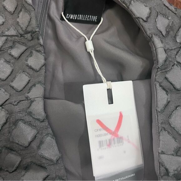 Anthropologie C/MEO Collective NWT Silver Geometric Shorts - Picture 9 of 9